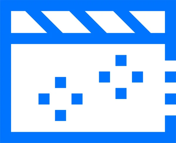 Cinema Cut Film Icon Outline Style — Stock Vector
