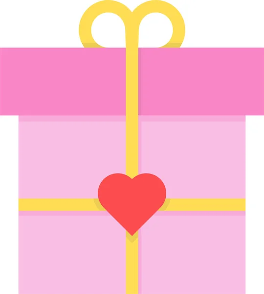 День Подарункової Любові Значок Плоскому Стилі — стоковий вектор