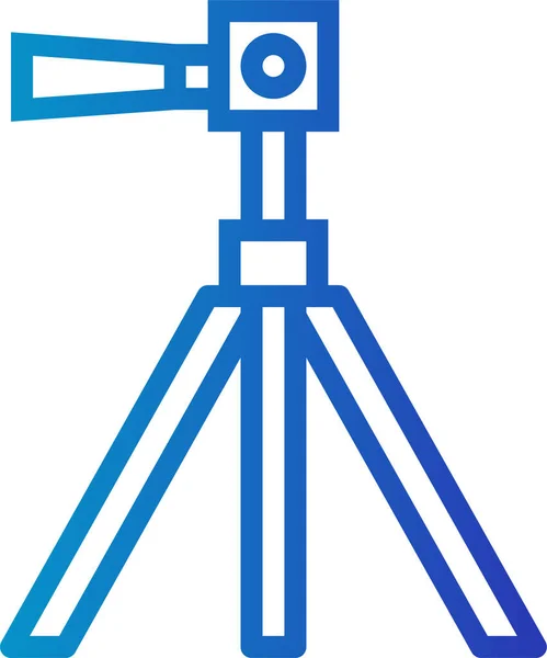 Icona Del Cavalletto Della Fotocamera Stile Contorno — Vettoriale Stock