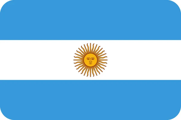扁平风格的Argentina Argentinian国家图标 — 图库矢量图片