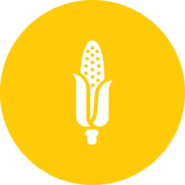 Икона Кукурузы Стиле Значка — стоковый вектор
