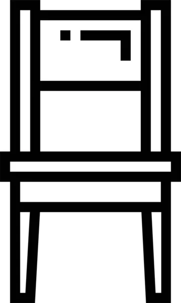 Cadeira Sentar Ícone Estilo Esboço — Vetor de Stock