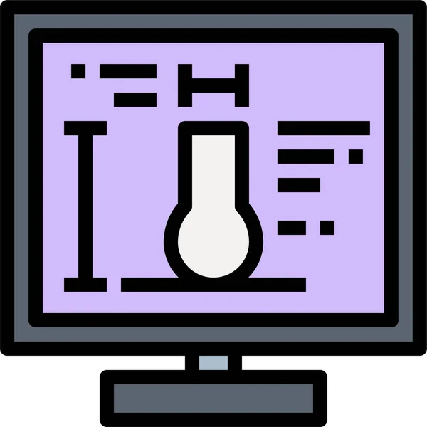 Icono Del Modelo Electrónica Estilo Filledoutline — Vector de stock