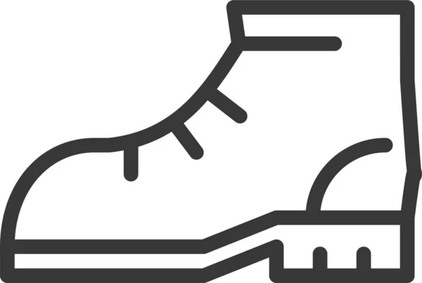 Brogans Icono Calzado Moda Estilo Esquema — Vector de stock