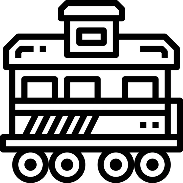 Icono Trenes Ferroviarios Públicos — Vector de stock