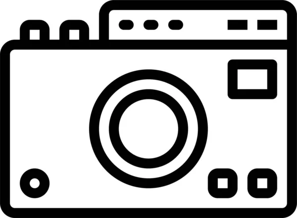 Camera Design Photo Icon Outline Style — Stock Vector