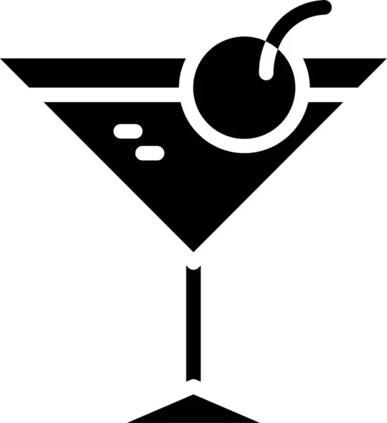 Ikona Alkoholowego Napoju Alkoholowego Stałym Stylu — Wektor stockowy