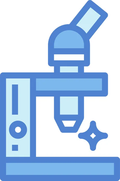 Icono Del Microscopio Del Microorganismo Biología Estilo Filledoutline — Vector de stock