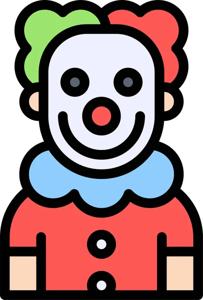 Clown Mauvais Halloween Icône — Image vectorielle