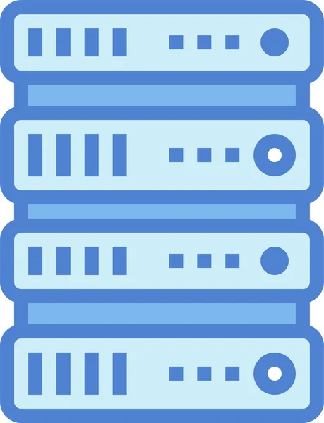 Database Che Ospita Icona Multimediale Nella Sua Categoria Infrastruttura — Vettoriale Stock