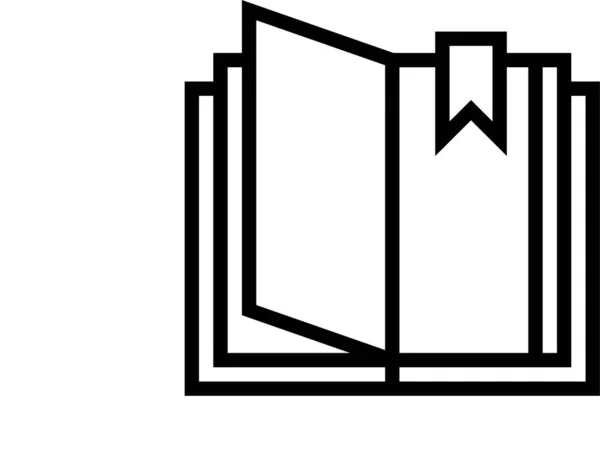 Libro Segnalibro Icona Del Documento Nella Categoria Cartella File — Vettoriale Stock