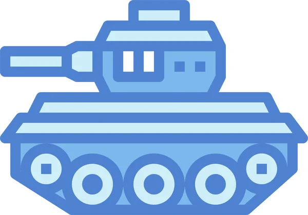 Ikone Des Militärischen Panzertransports — Stockvektor