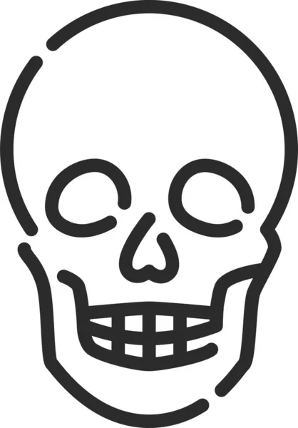 Dangerous Death Halloween Icon Outline Style —  Vetores de Stock