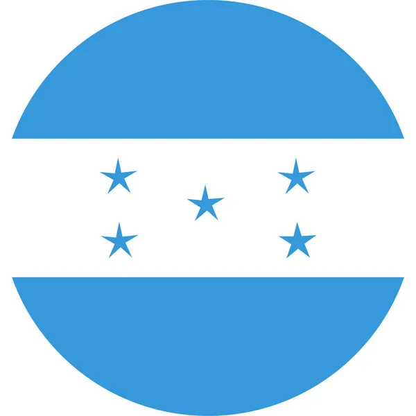 País Bandera Honduras Icono Estilo Plano — Vector de stock