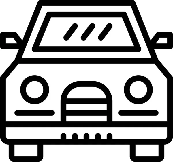 Business Car Parking Icon Outline Style — Stok Vektör