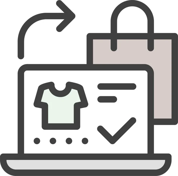 Buy Market Clothes Icon Filledoutline Style — Vettoriale Stock