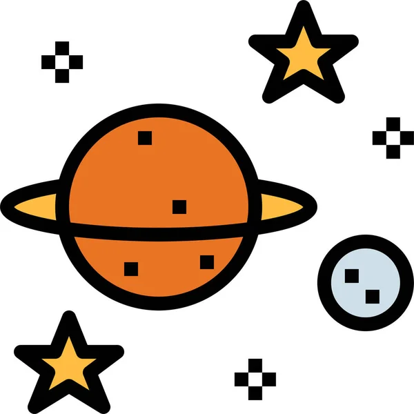 Educación Saturn Science Icon Educationschoollearning Category — Vector de stock