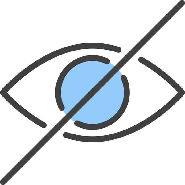 Disable Eye Hidden Icon Filledoutline Style — Stock Vector