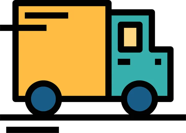 Cargo Delivery Truck Icon Filledoutline Style — Archivo Imágenes Vectoriales