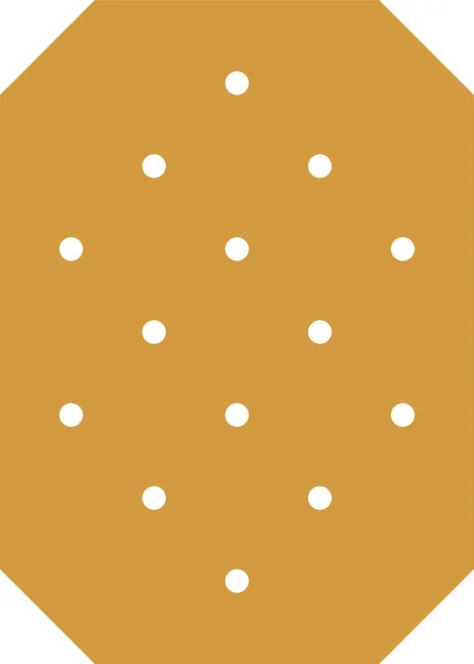 Значок Печива Крекер Плоскому Стилі — стоковий вектор