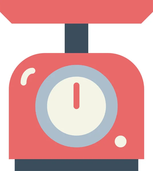 Kitchen Scale Scales Icon Flat Style — Image vectorielle