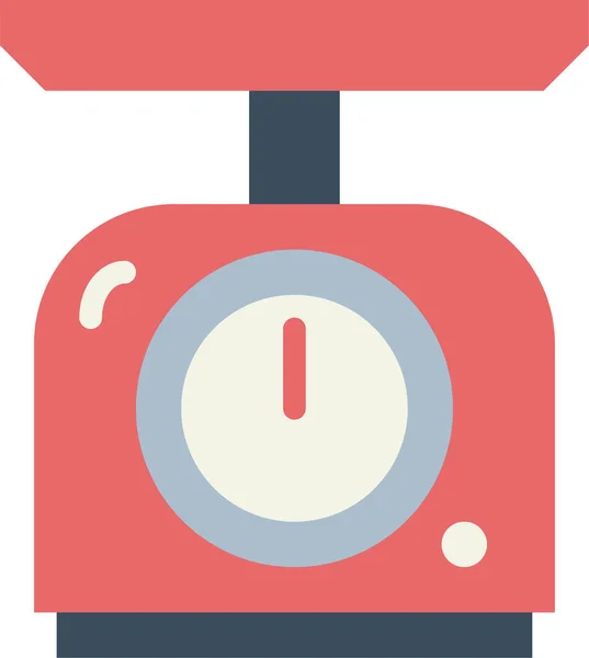 Kitchen Scale Scales Icon Flat Style — Stockový vektor