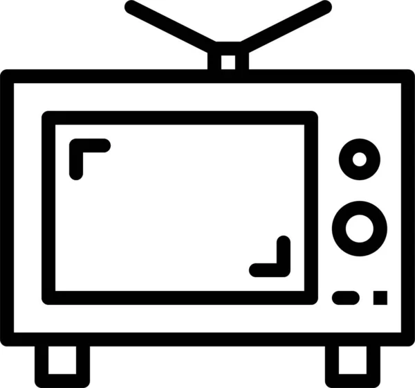 Icono Del Monitor Equipo Eléctrico Estilo Contorno — Archivo Imágenes Vectoriales