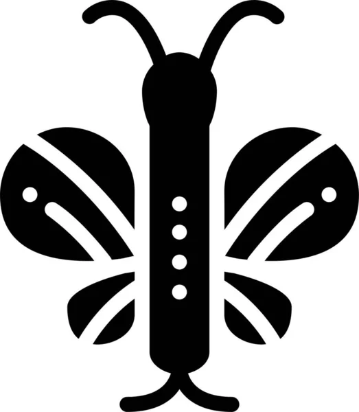 Animal Animals Butterfly Icon Solid Style — Image vectorielle