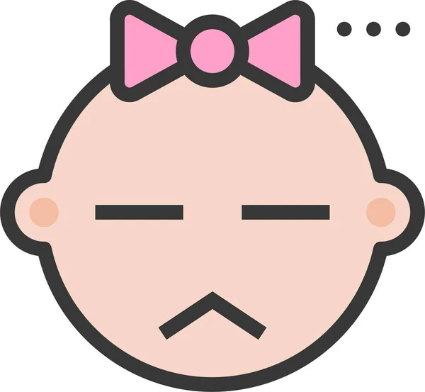 Ícone Emoji Bebê Irritado Estilo Filledoutline —  Vetores de Stock