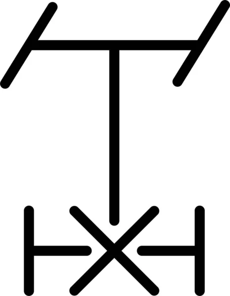 Differentialsperre Hinten Umriss Stil — Stockvektor