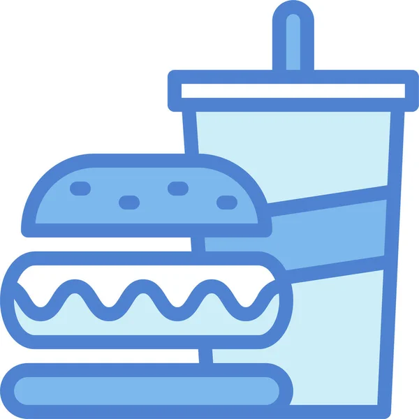 Ícone Hambúrguer Fast Food — Vetor de Stock