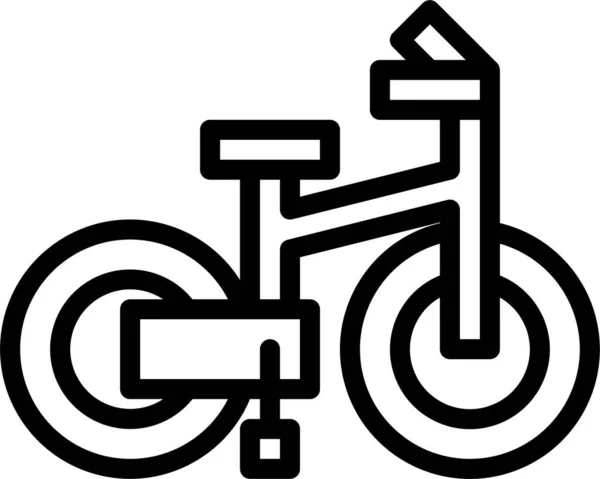 Bicicleta Bicicleta Icono Del Ciclismo Estilo Del Esquema — Archivo Imágenes Vectoriales