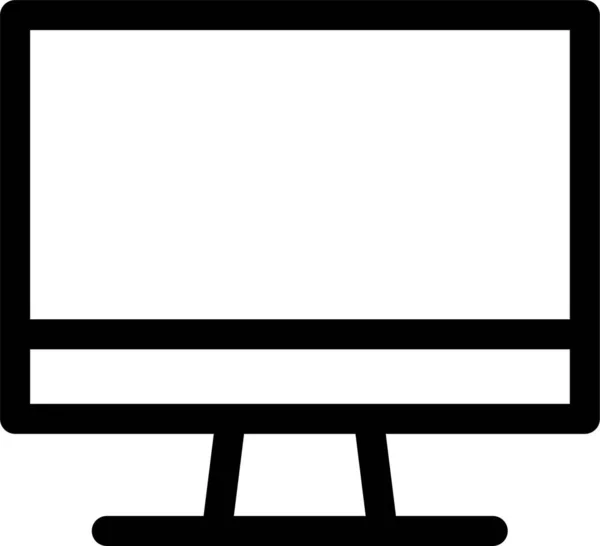 Computer Desktop Display Icon Outline Style — Stock Vector