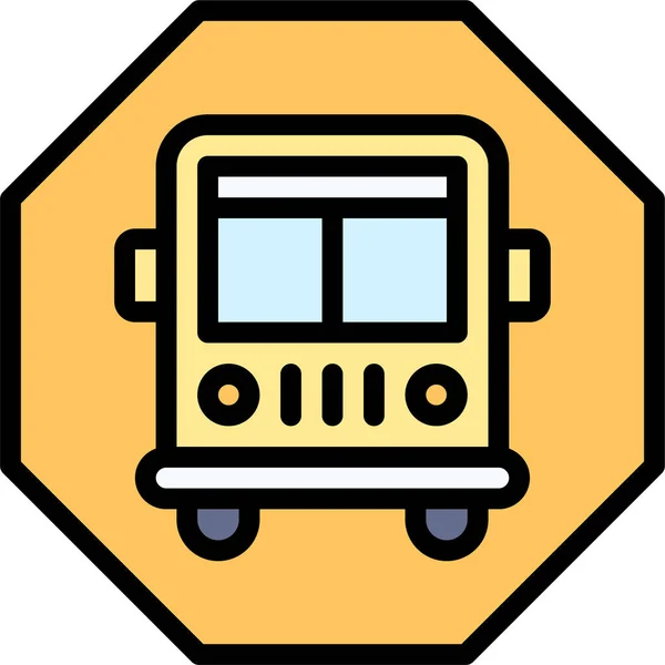 Ícone Tráfego Veículo Estacionamento Estilo Filledoutline — Vetor de Stock