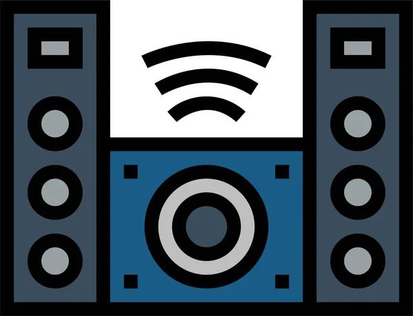 Audio Electronics Sound Icon Filledoutline Style — Vettoriale Stock