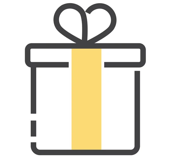 Gift Box Ecommerce Icon Filledoutline Style — Stock Vector