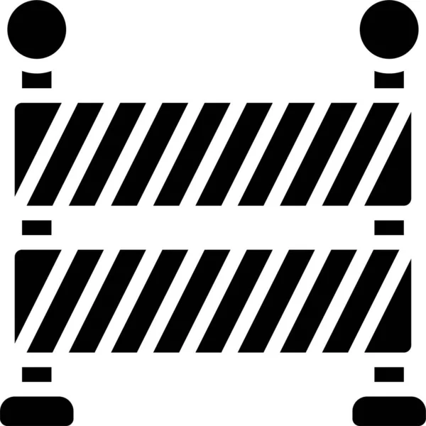 Barrière Interdite Interdiction Icône — Image vectorielle