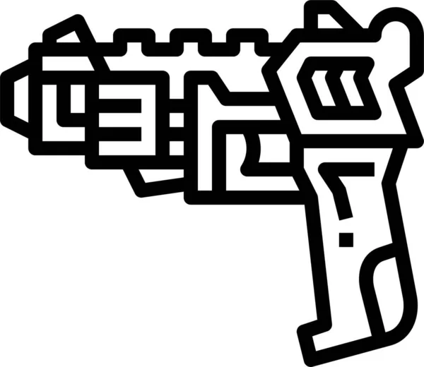 Gun Nerf Toy Icon Militarywar Category — Stok Vektör