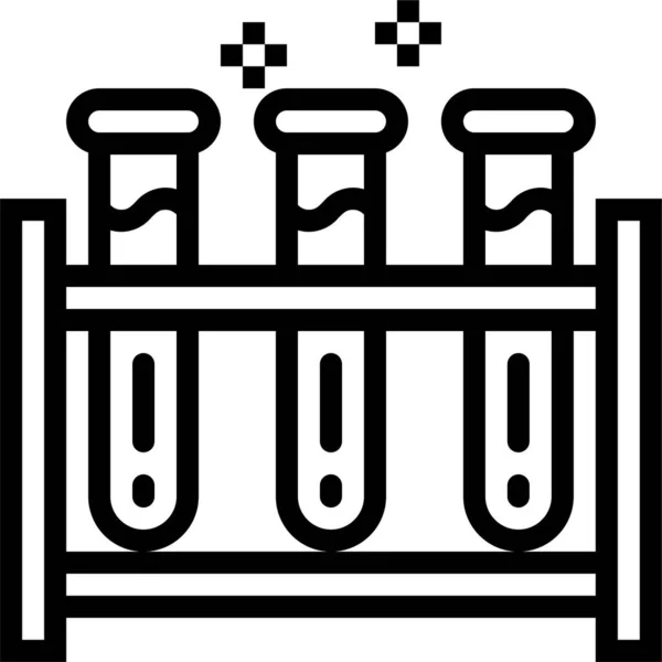 Symbol Für Chemische Experimente Umrissen — Stockvektor