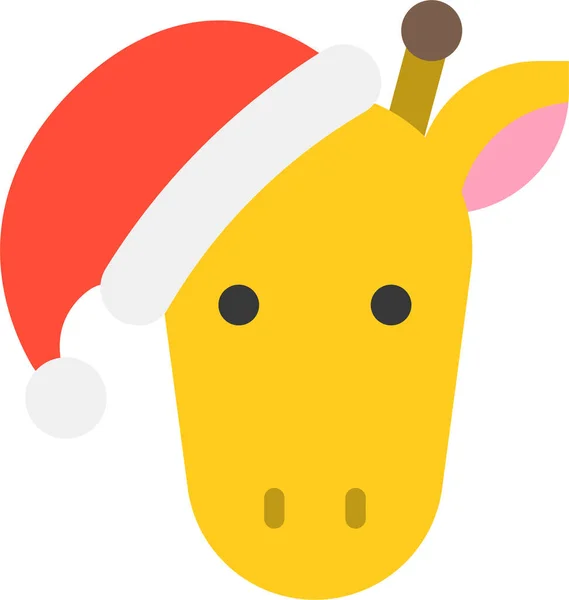 Ícone Girafa Natal Animal — Vetor de Stock