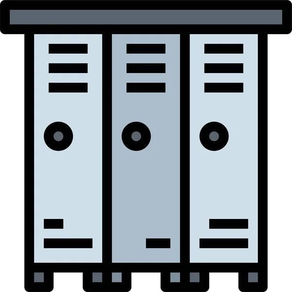 Closet Lockers Sportive Icon Filledoutline Style — Stockvector