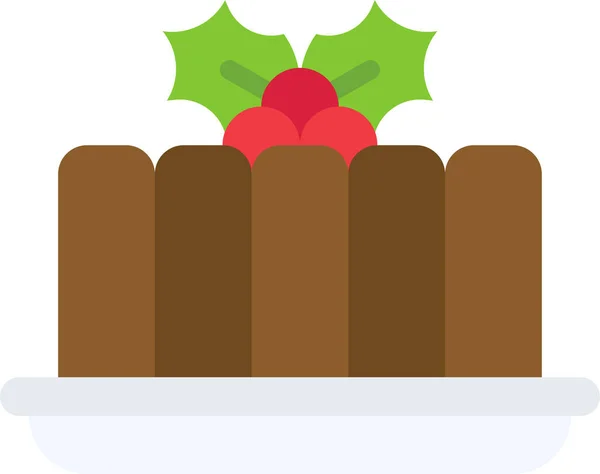 Natal Comida Chocolate Trt Ícone Categoria Natal — Vetor de Stock