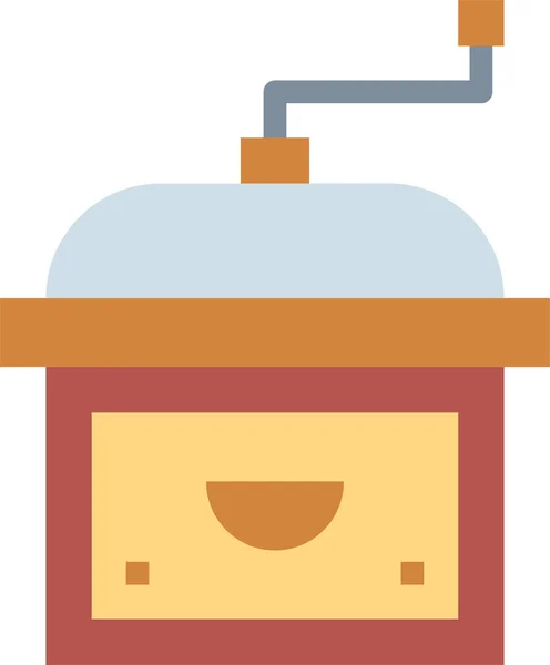 Coffee Grinder Mill Icon Flat Style — Image vectorielle