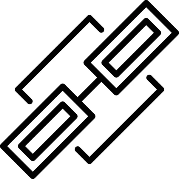 Иконка Соединения Звена Цепи Стиле Контура — стоковый вектор