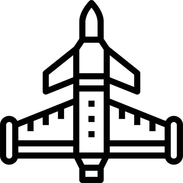 Avión Avión Avión Combate Icono — Vector de stock