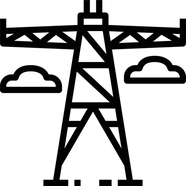 Network Signal Technology Icon Outline Style — Διανυσματικό Αρχείο