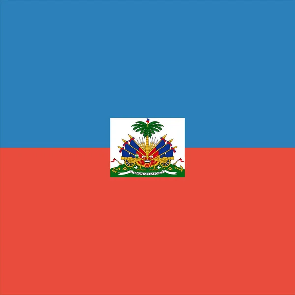 Land Flagga Haiti Ikon Platt Stil — Stock vektor