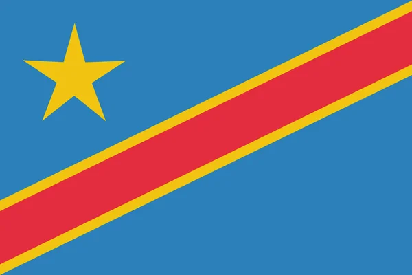 Congo Pays Icône Démocratique Style Plat — Image vectorielle