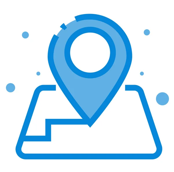 Location Map Pointer Icon Dateiumriss Stil — Stockvektor