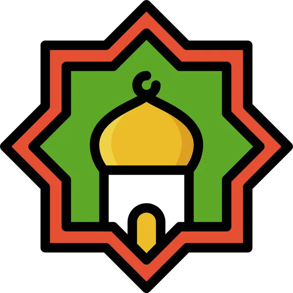 Islam Mosque Muslim Icon Ramadaneid Category — Vector de stock